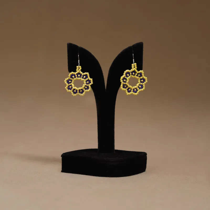 Yellow - Handmade Beadwork Earrings 50 made by Itokri