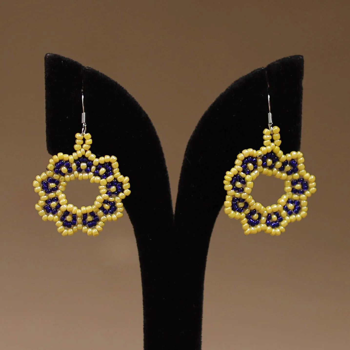 Yellow - Handmade Beadwork Earrings 50 sold by Itokri product image thumbnail 2