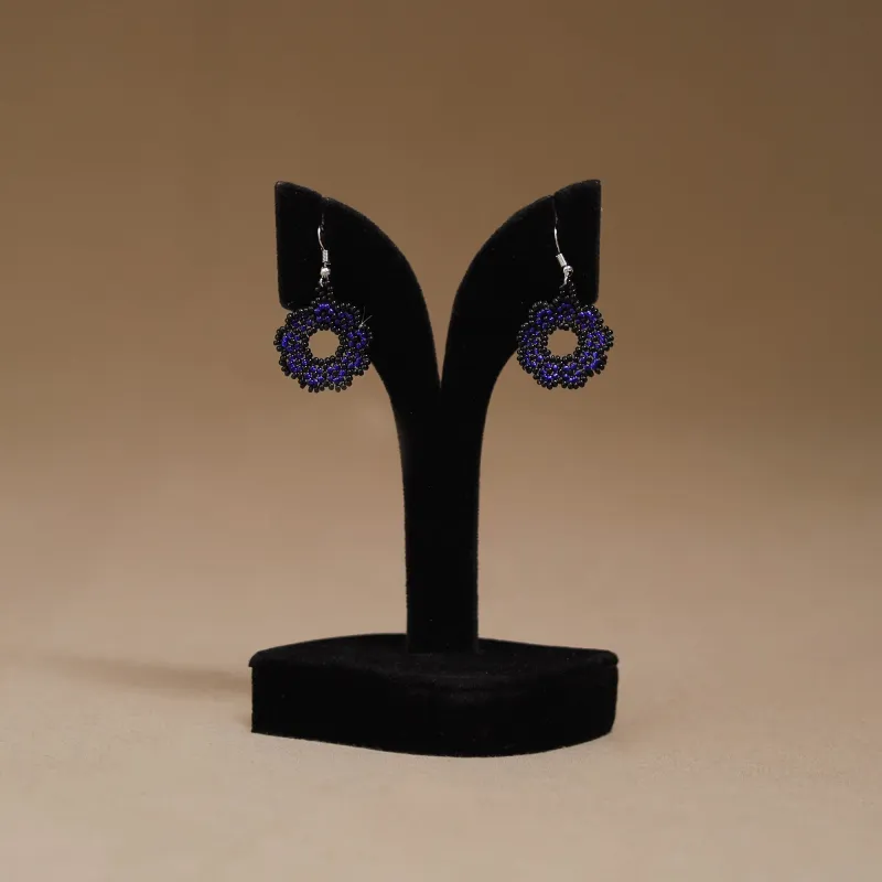 Black - Handmade Beadwork Earrings 43 made by Itokri