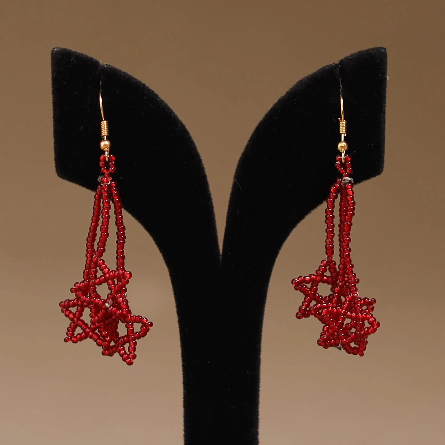 Red - Handmade Beadwork Earrings 41 sold by Itokri product image thumbnail 2