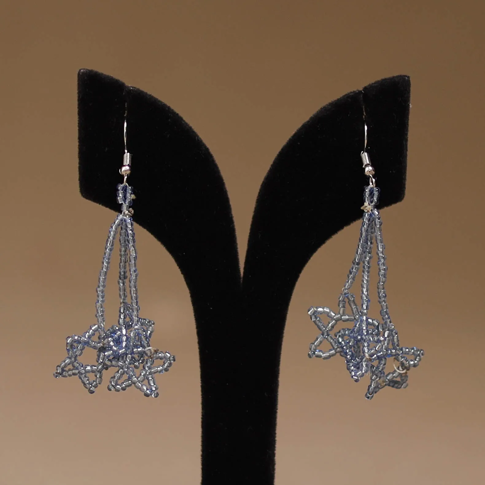 Grey - Handmade Beadwork Earrings 39 sold by Itokri product image thumbnail 2