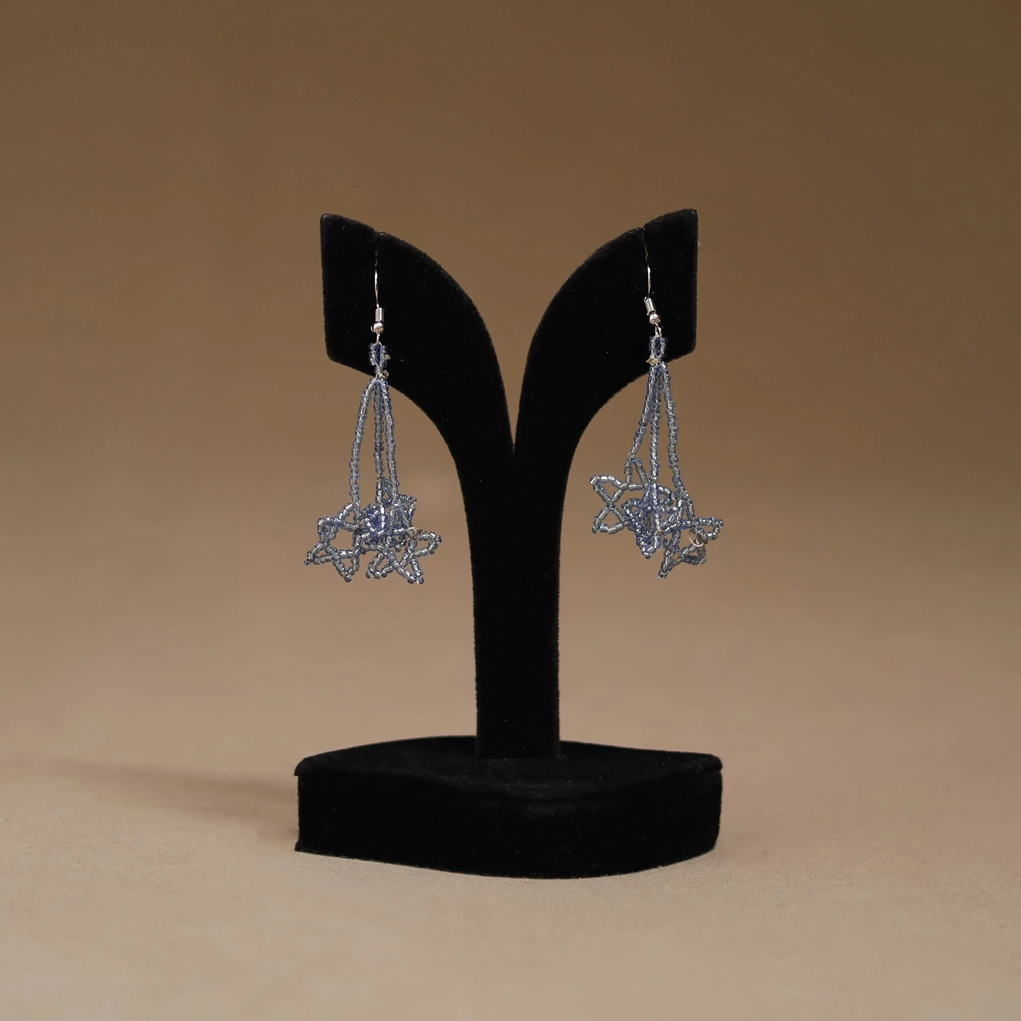 Grey - Handmade Beadwork Earrings 39 sold by Itokri