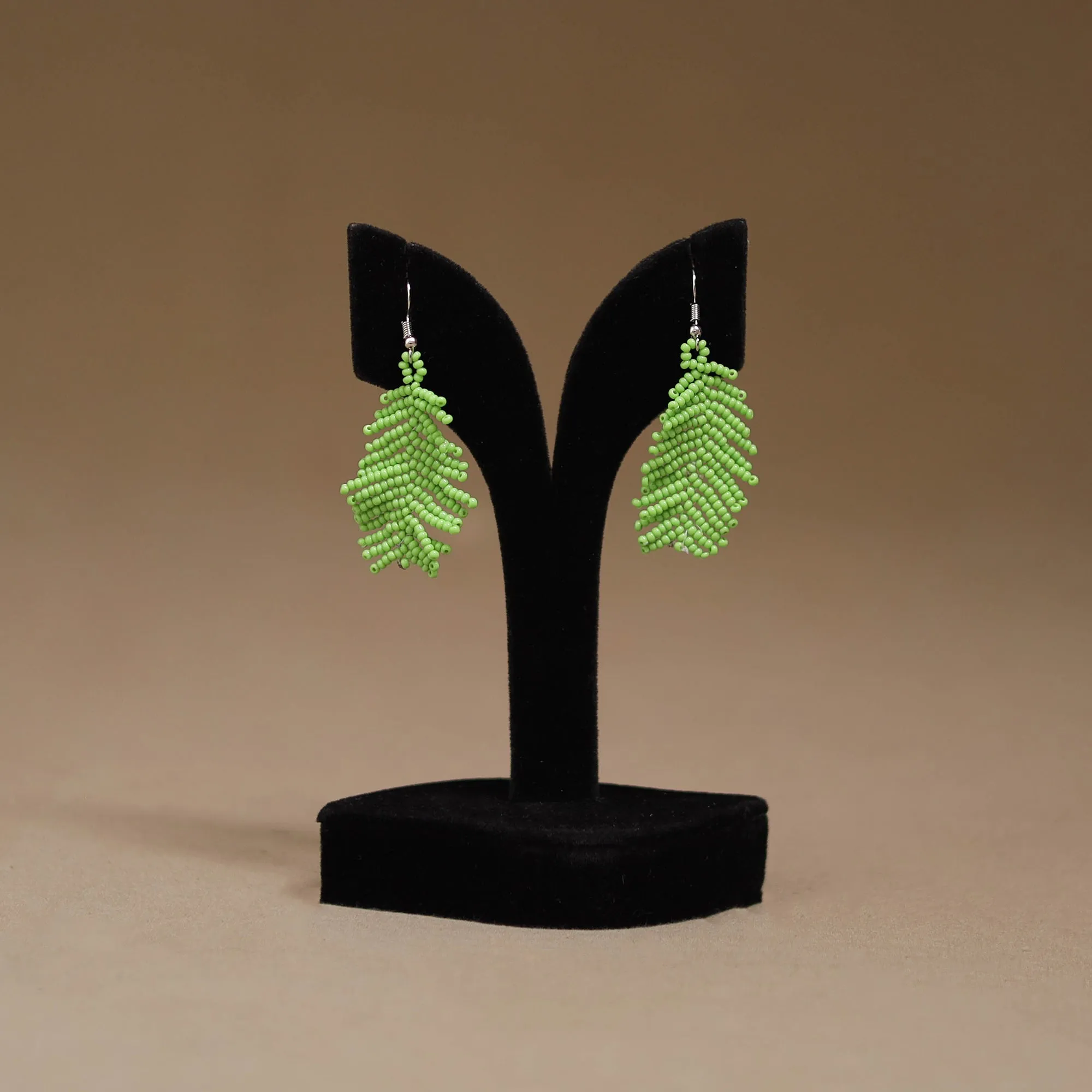 Green - Handmade Beadwork Earrings 33 sold by Itokri