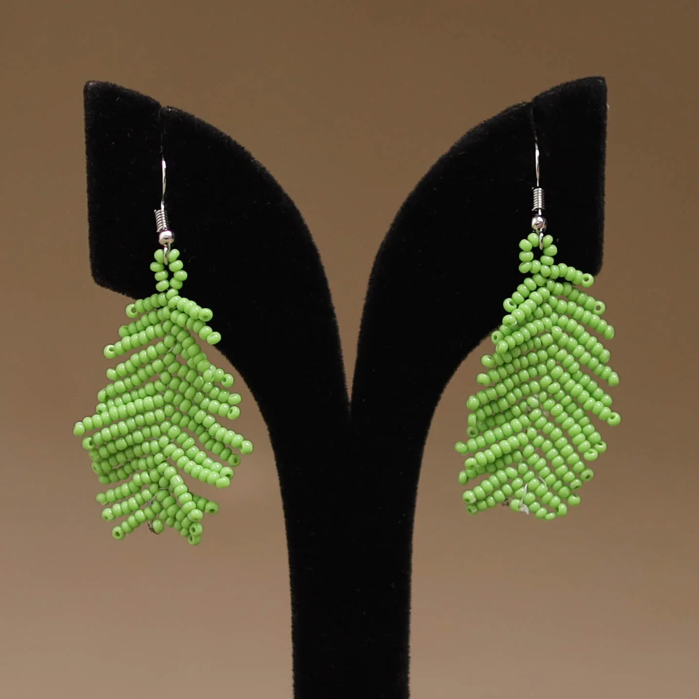 Green - Handmade Beadwork Earrings 33 sold by Itokri product image thumbnail 2
