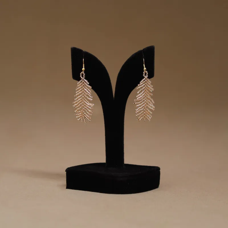 Brown - Handmade Beadwork Earrings 32 made by Itokri