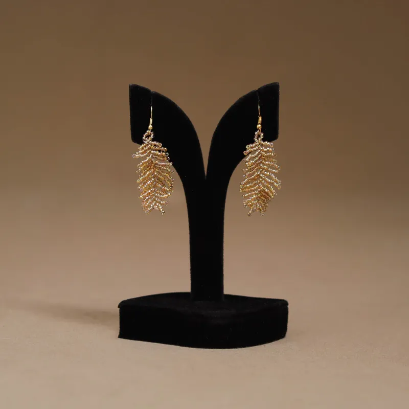 Brown - Handmade Beadwork Earrings 31 made by Itokri