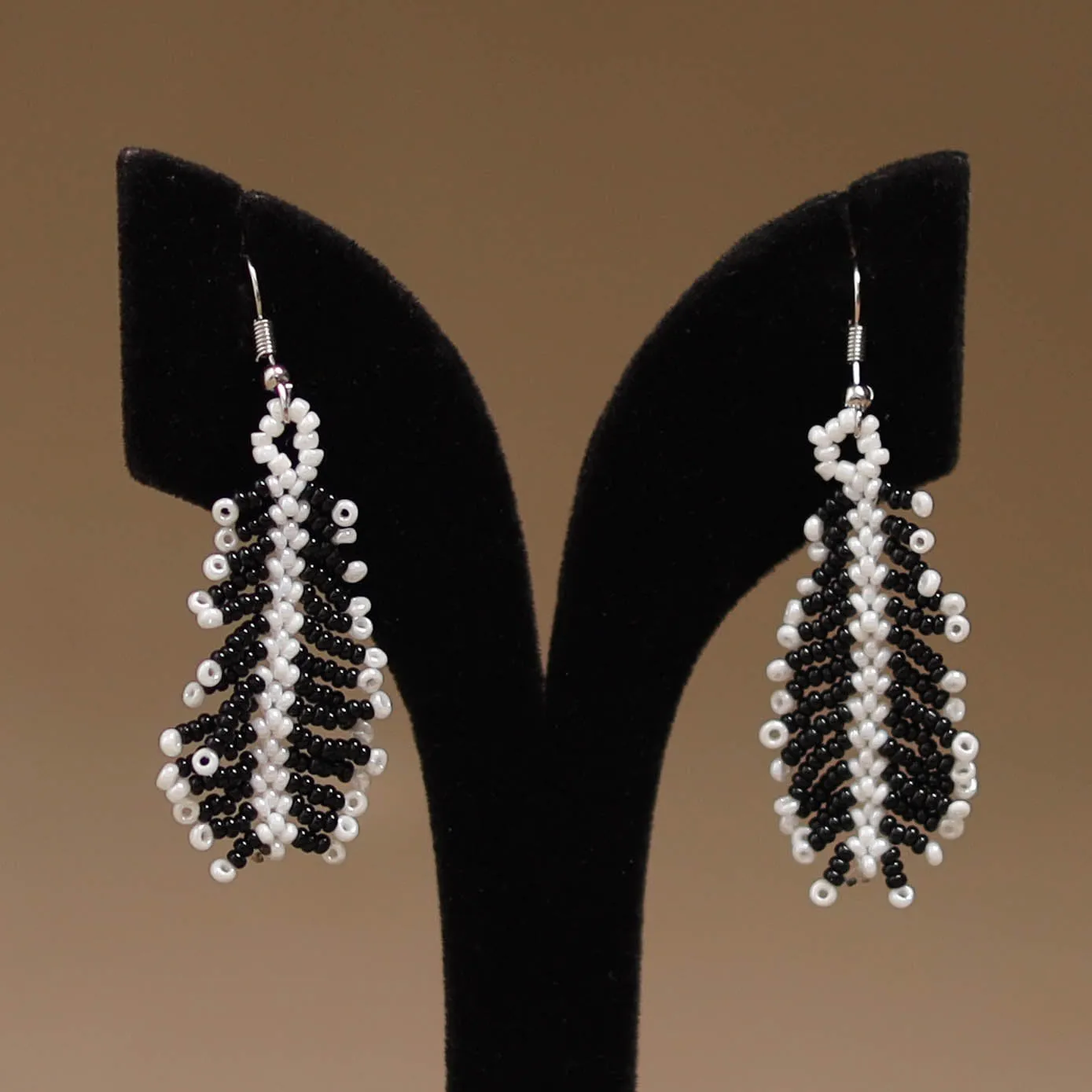 Black - Handmade Beadwork Earrings 28 sold by Itokri product image thumbnail 2