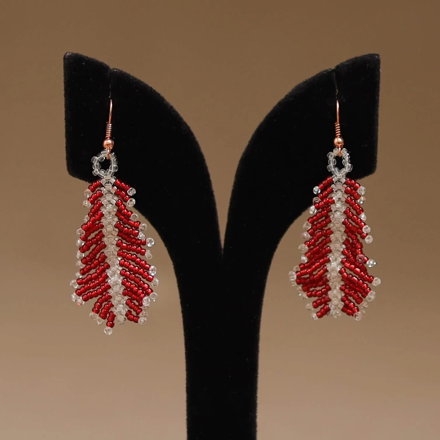 Red - Handmade Beadwork Earrings 27 sold by Itokri product image thumbnail 2