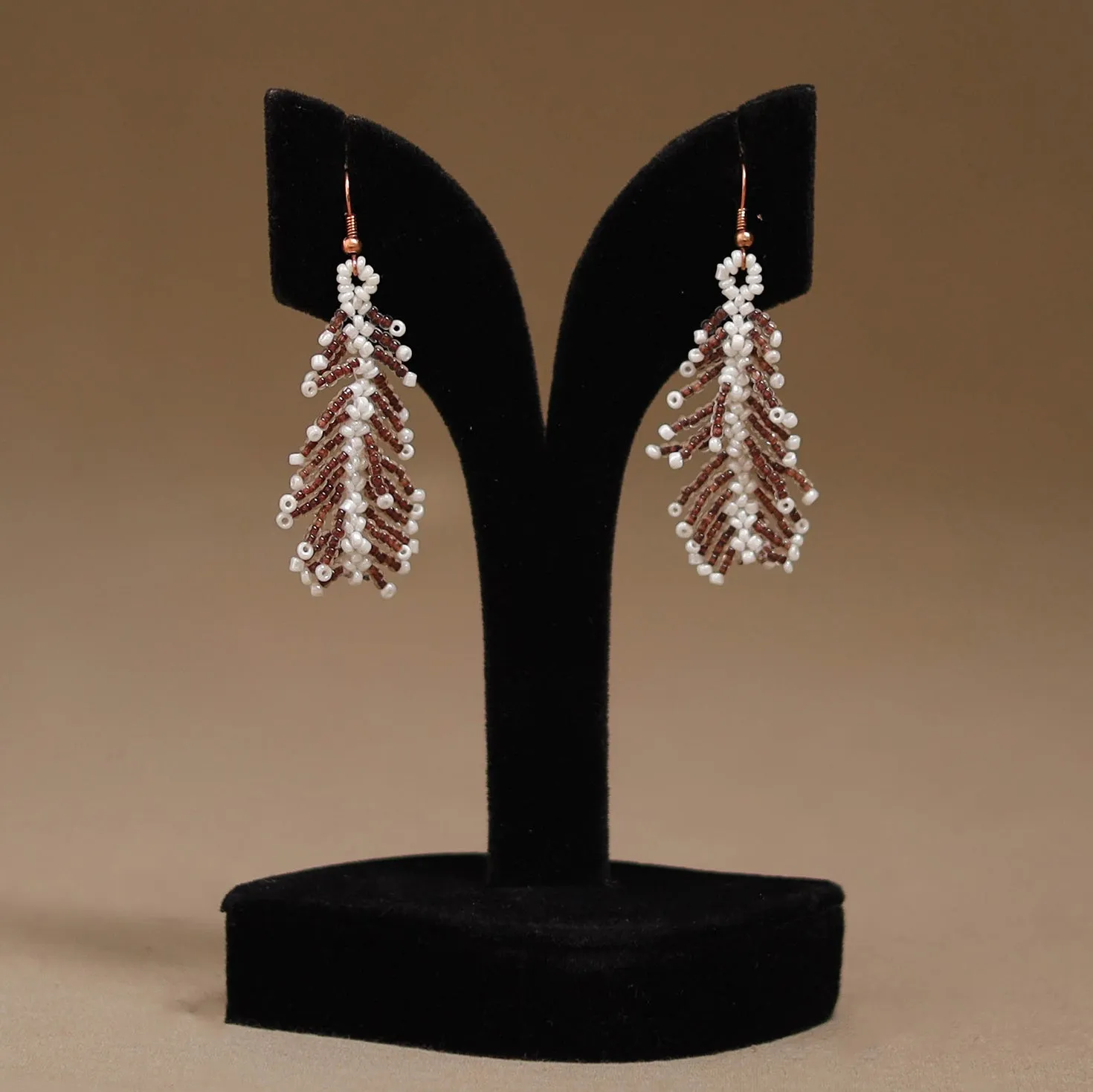 Brown - Handmade Beadwork Earrings 18 sold by Itokri product image thumbnail 2