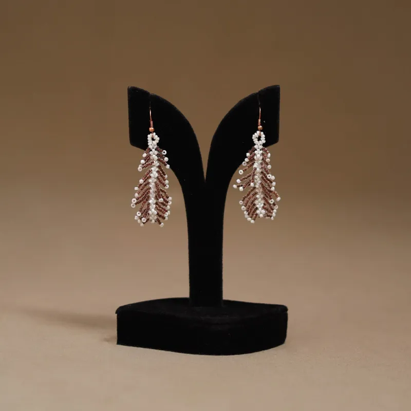 Brown - Handmade Beadwork Earrings 18 made by Itokri