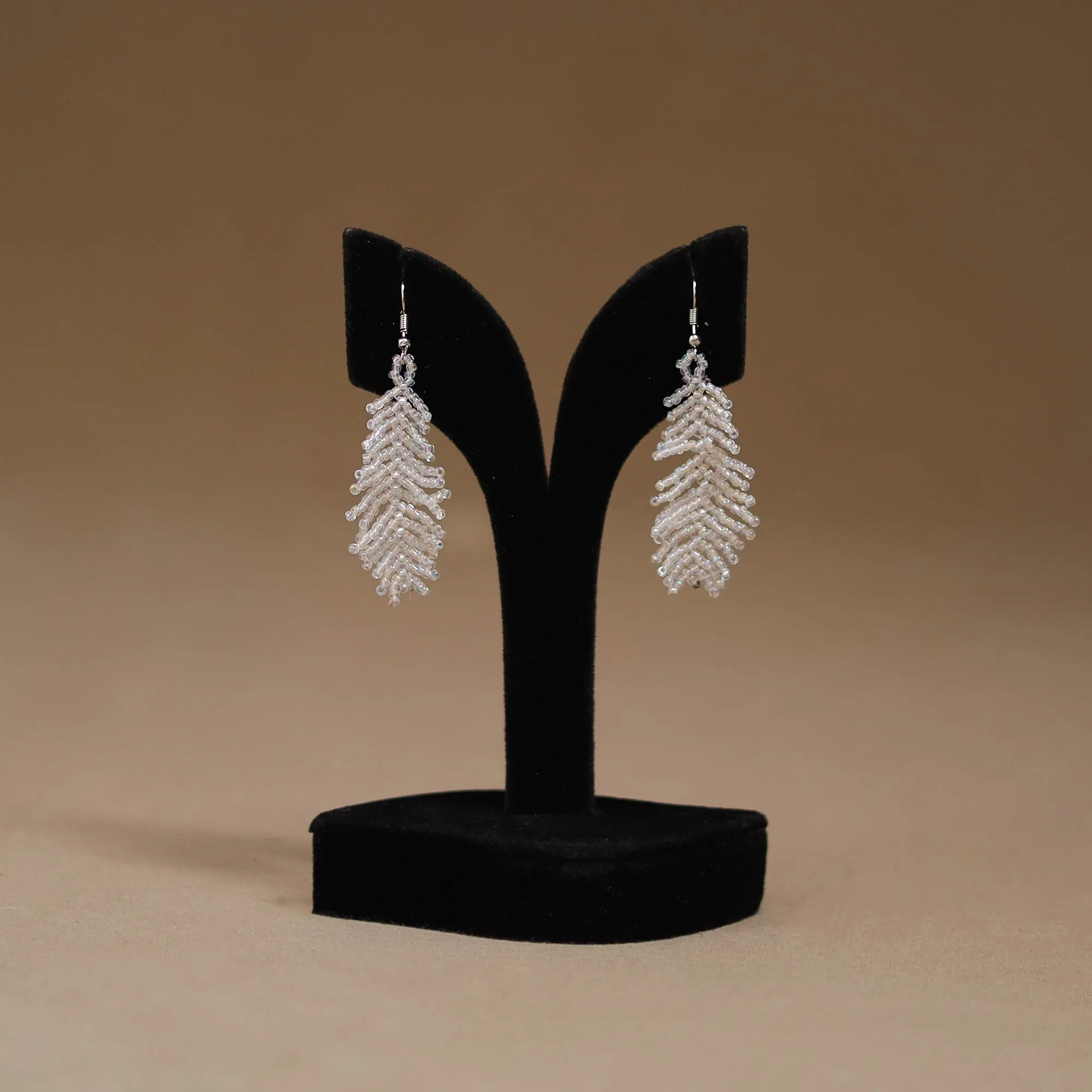 White - Handmade Beadwork Earrings 17 sold by Itokri