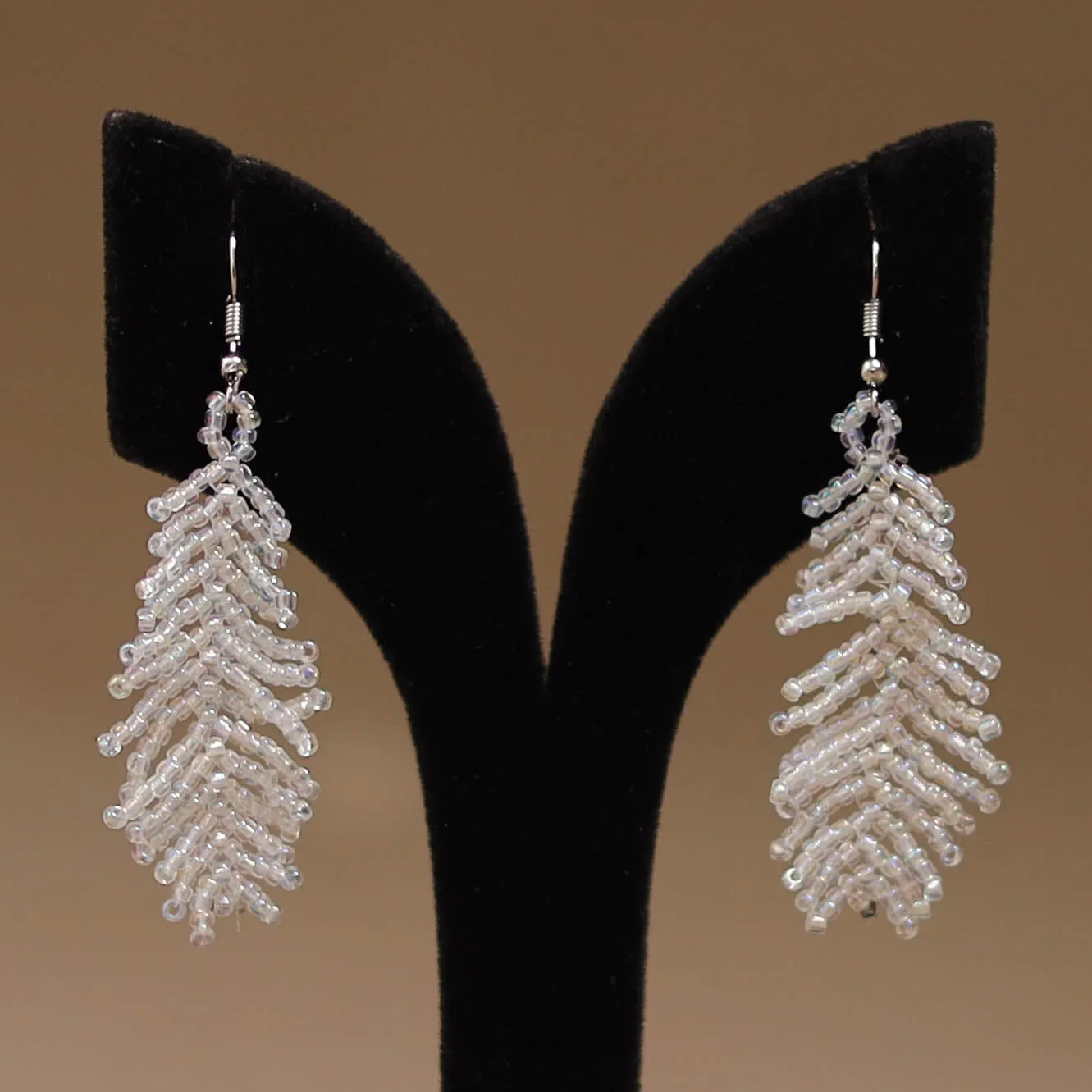 White - Handmade Beadwork Earrings 17 sold by Itokri product image thumbnail 2