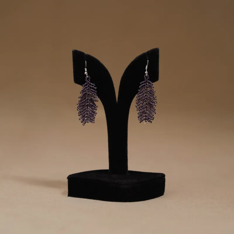 Purple - Handmade Beadwork Earrings 15 made by Itokri
