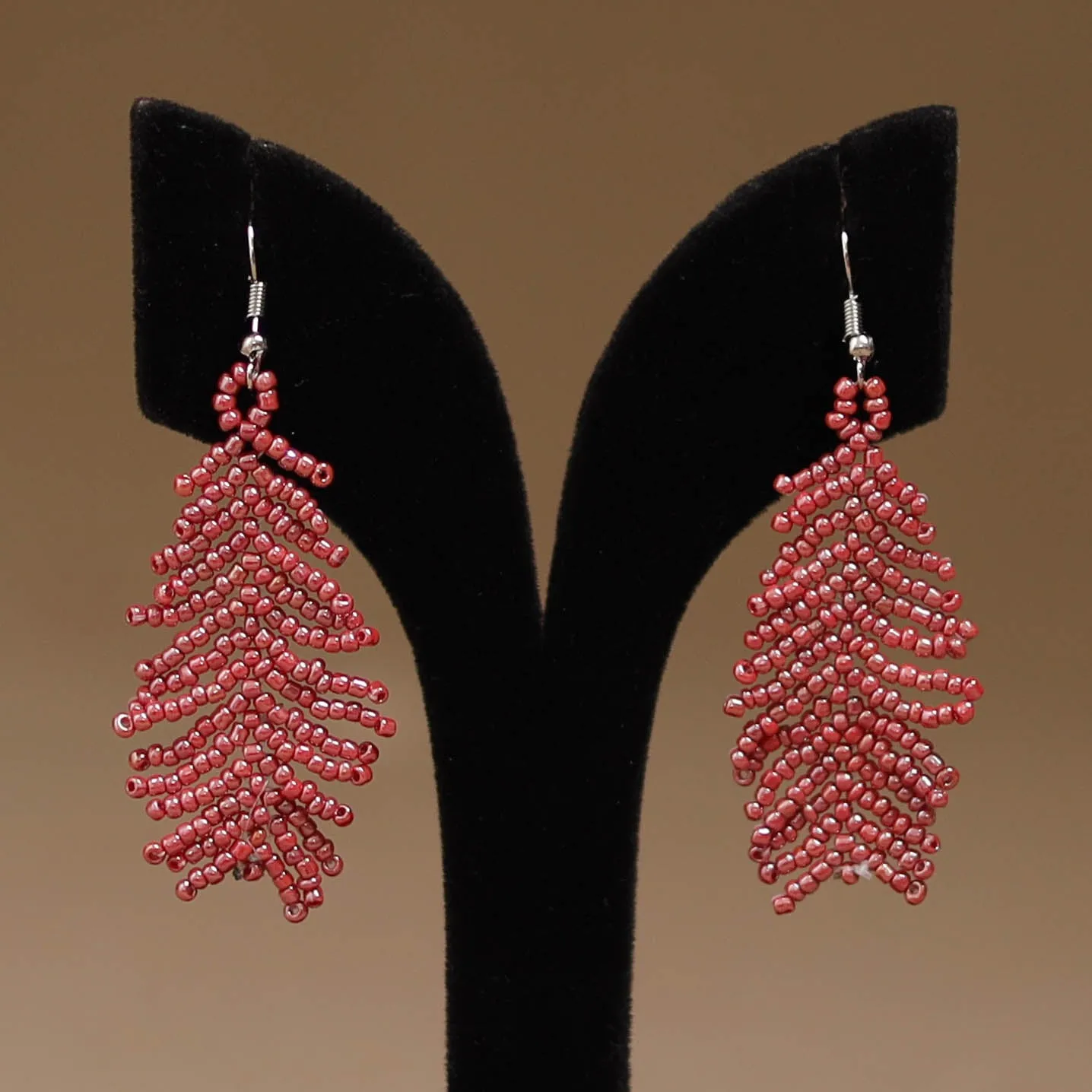 Red - Handmade Beadwork Earrings 14 sold by Itokri product image thumbnail 2