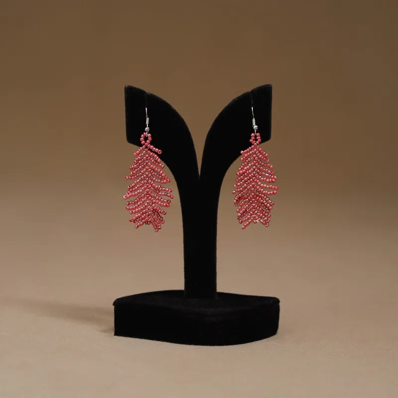 Red - Handmade Beadwork Earrings 14 made by Itokri