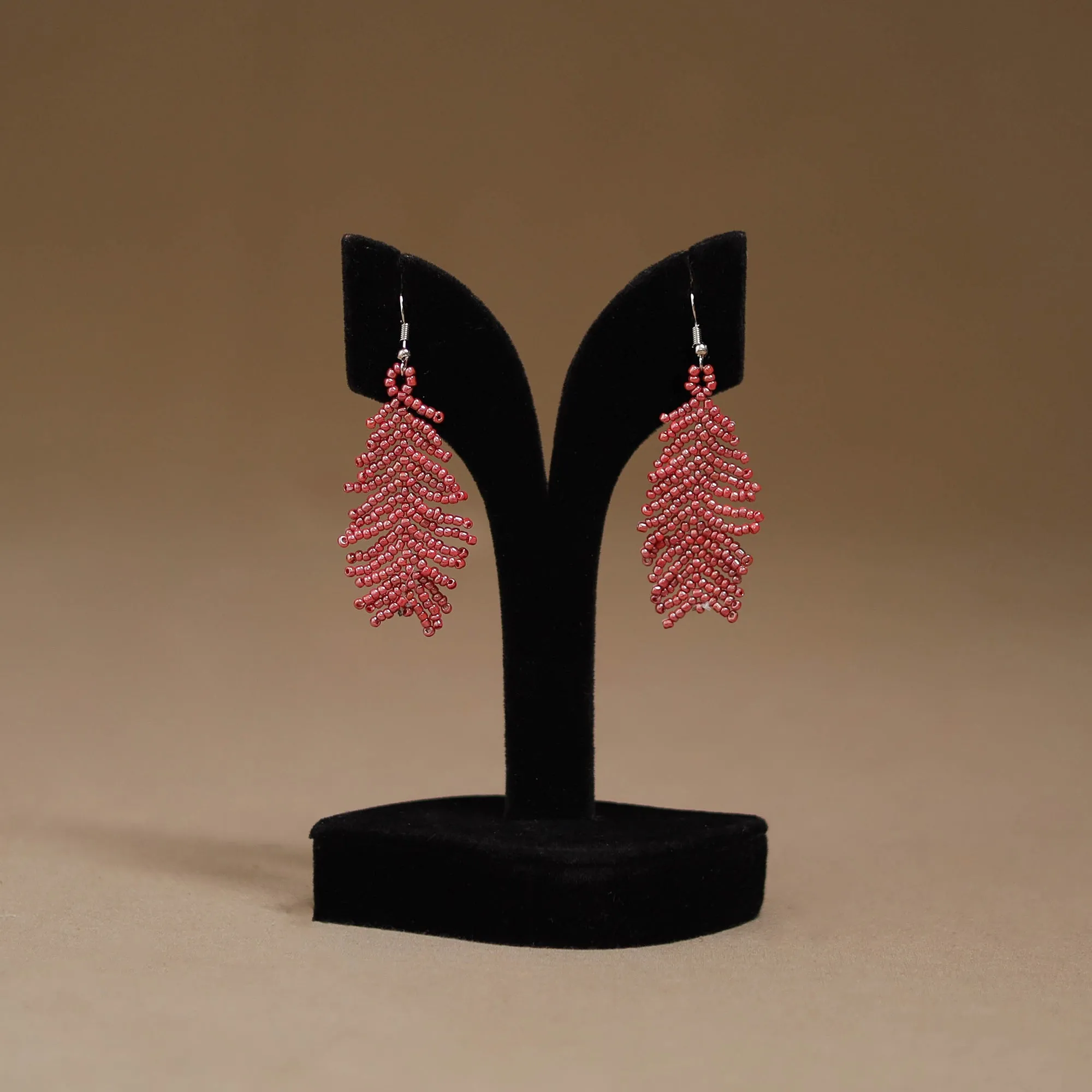 Red - Handmade Beadwork Earrings 14 sold by Itokri
