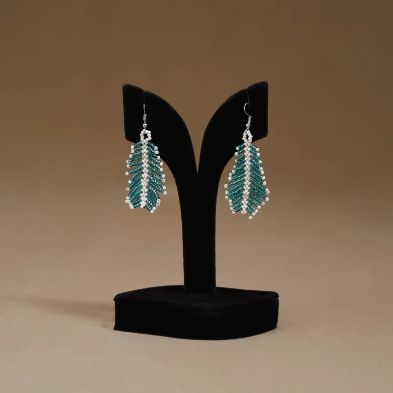 Green - Handmade Beadwork Earrings 10 made by Itokri