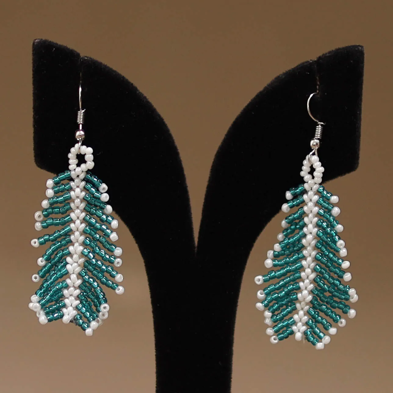Green - Handmade Beadwork Earrings 10 sold by Itokri product image thumbnail 2