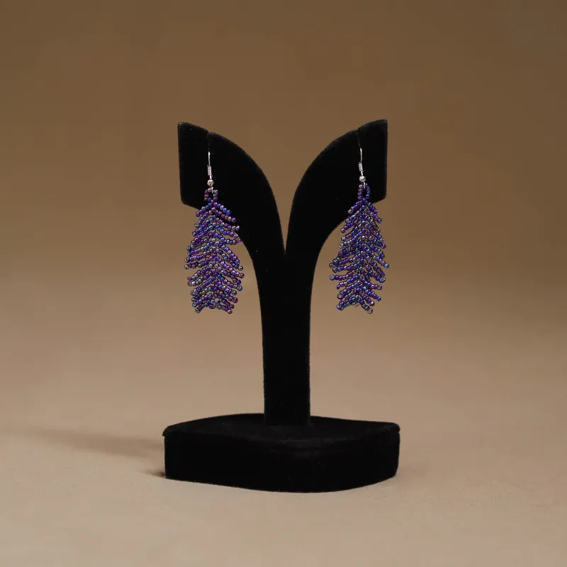 Purple - Handmade Beadwork Earrings 12 made by Itokri