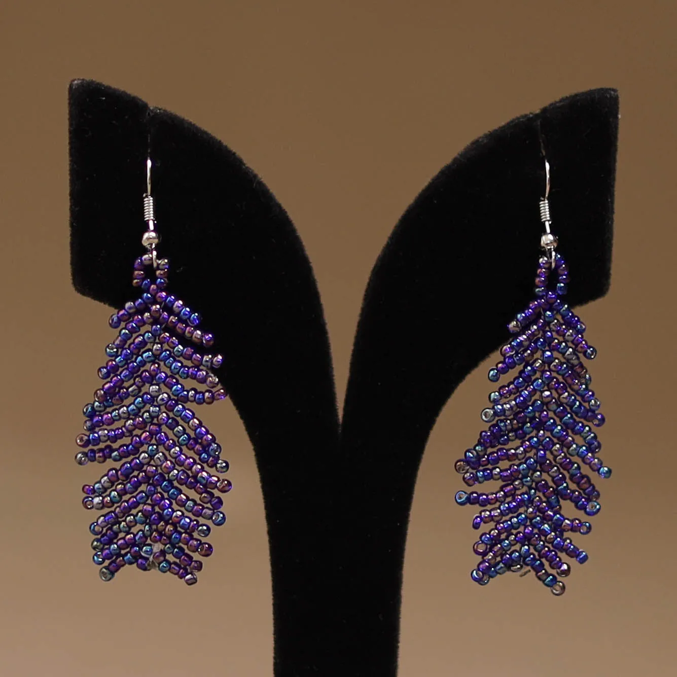 Purple - Handmade Beadwork Earrings 12 sold by Itokri product image thumbnail 2