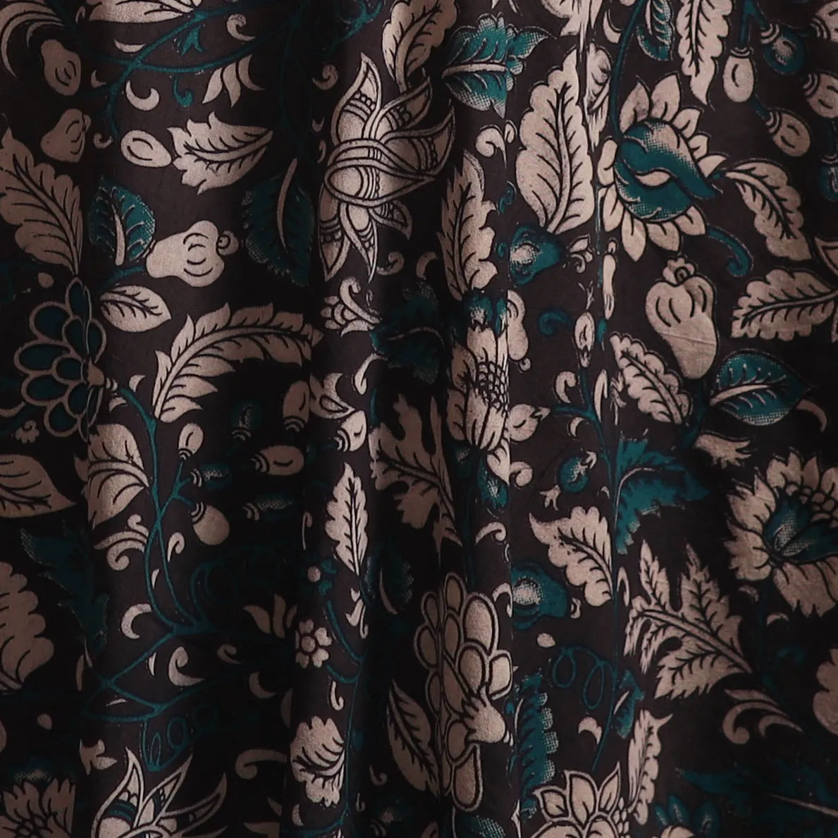 Black - Kalamkari Printed Cotton Fabric 11 sold by Itokri product image thumbnail 3