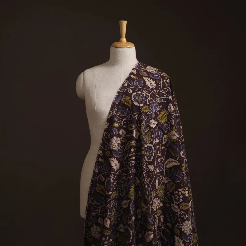 Brown - Kalamkari Printed Cotton Fabric 10 made by Itokri