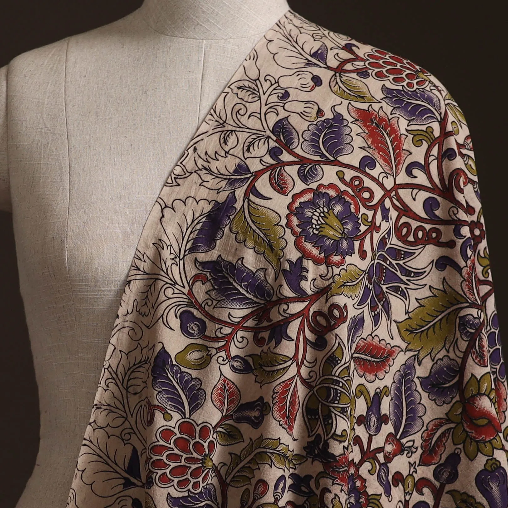 Kalamkari Printed Cotton Fabric 08 sold by Itokri product image thumbnail 2