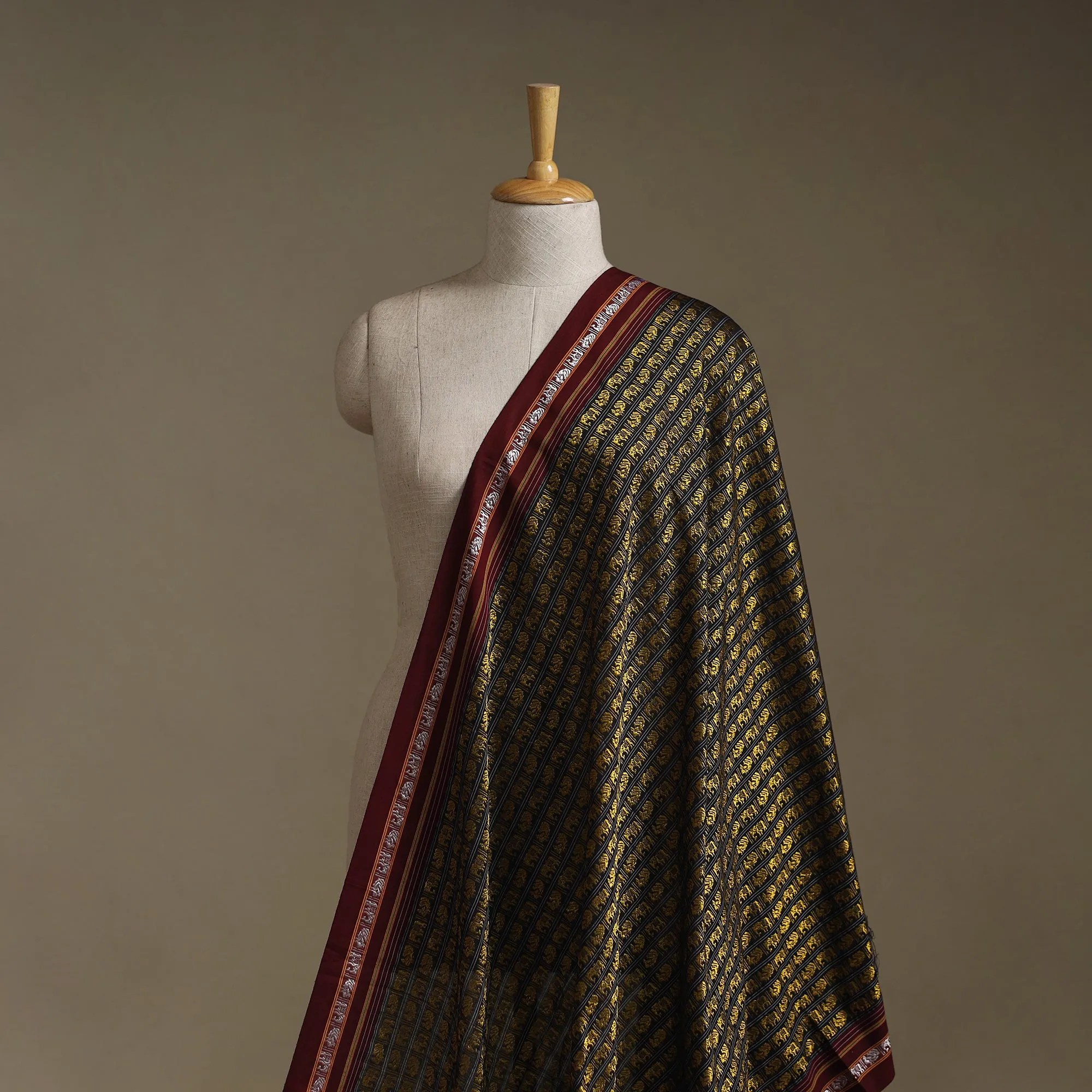 Yellow - Khun Weave Silk Cotton Fabric 04 sold by Itokri
