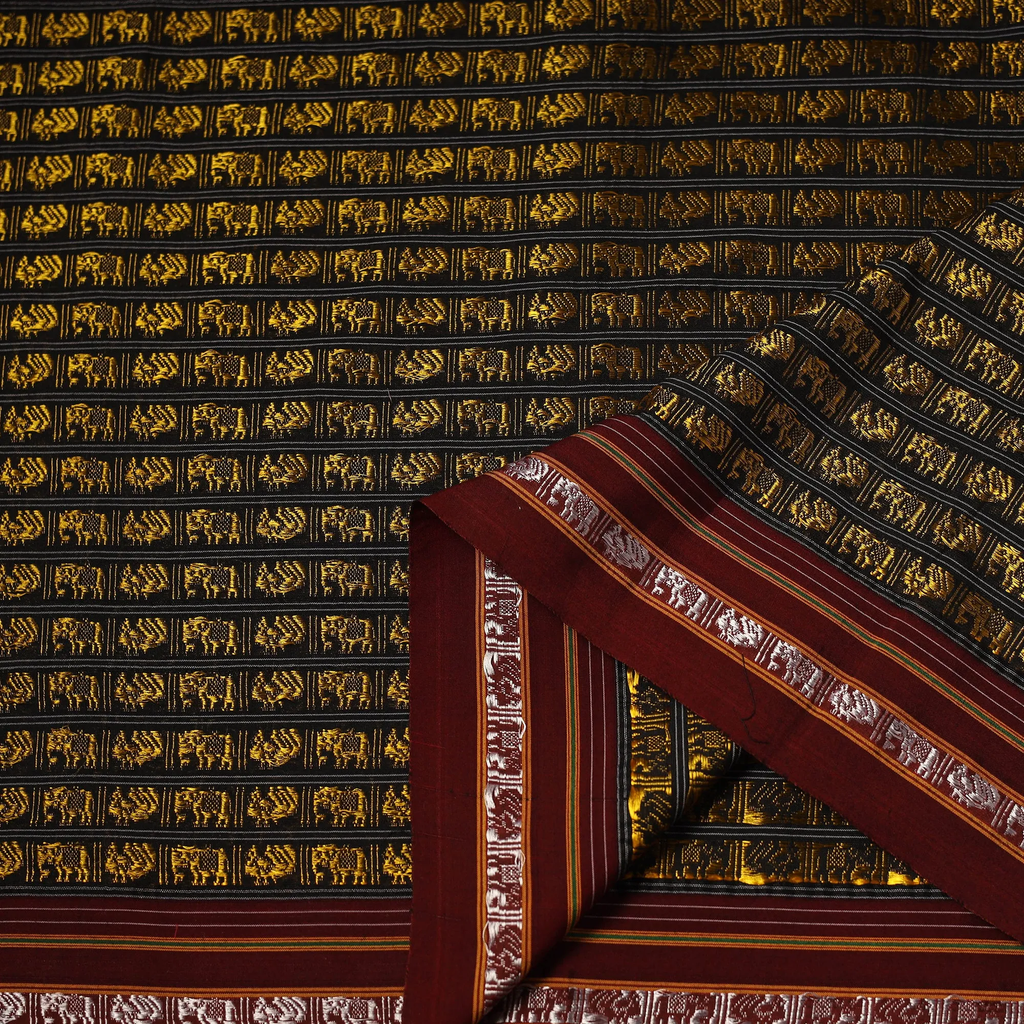 Yellow - Khun Weave Silk Cotton Fabric 04 sold by Itokri product image thumbnail 3