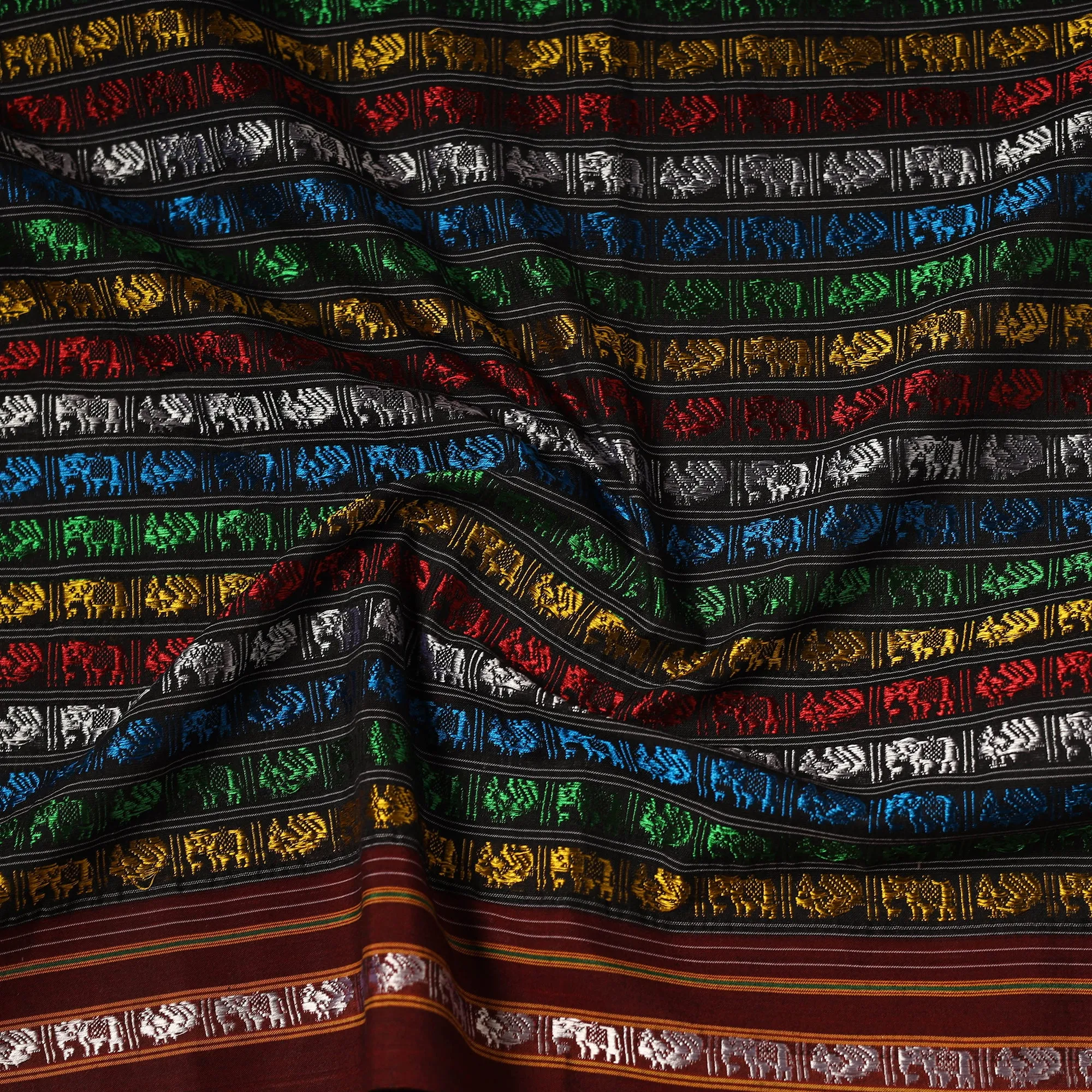 Multicolor - Khun Weave Silk Cotton Fabric 01 sold by Itokri product image thumbnail 4