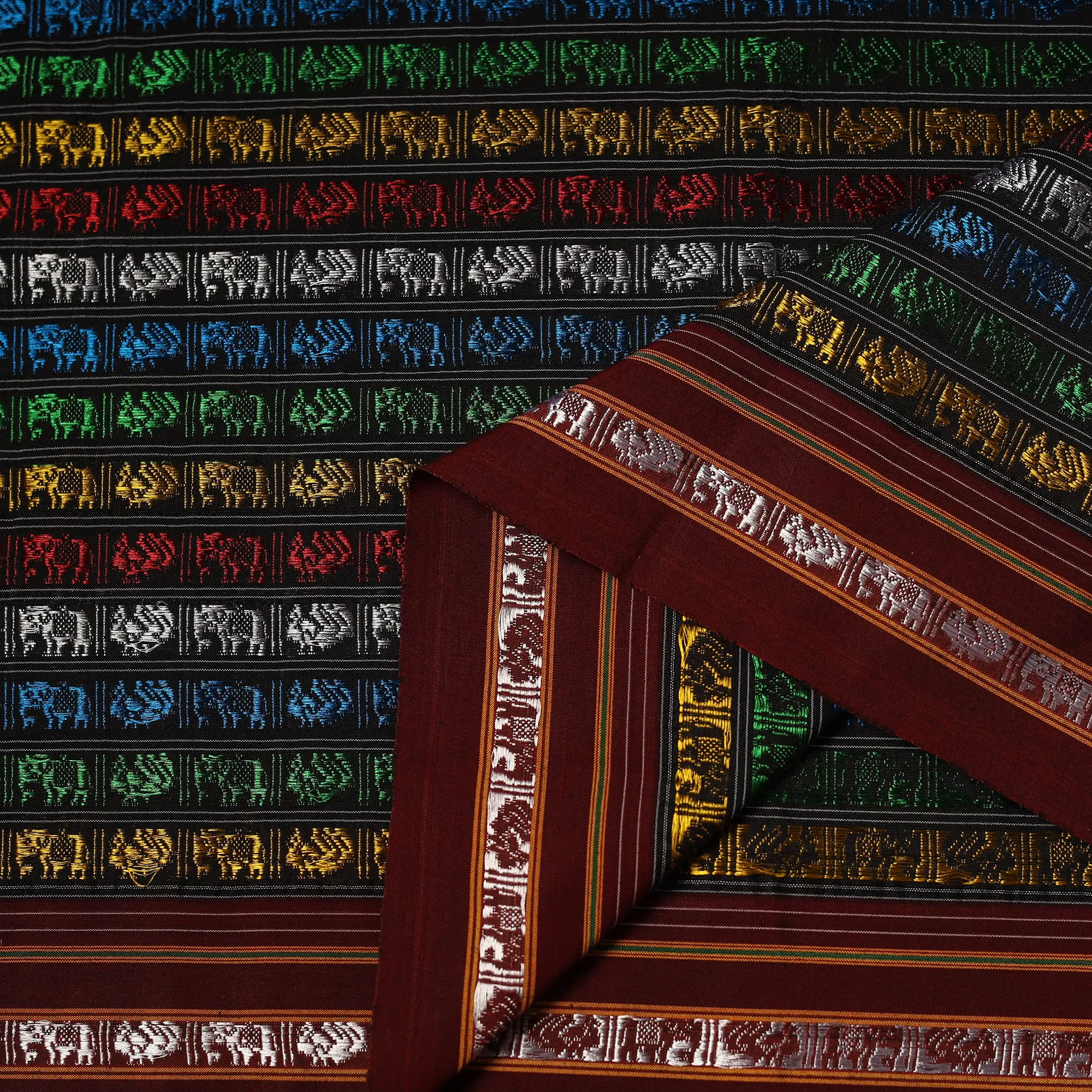Multicolor - Khun Weave Silk Cotton Fabric 01 sold by Itokri product image thumbnail 3