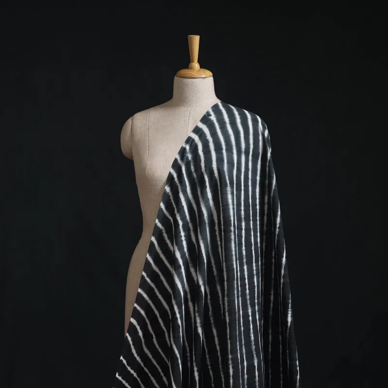 Black - Leheriya Tie-Dye Cotton Fabric 11 made by Itokri