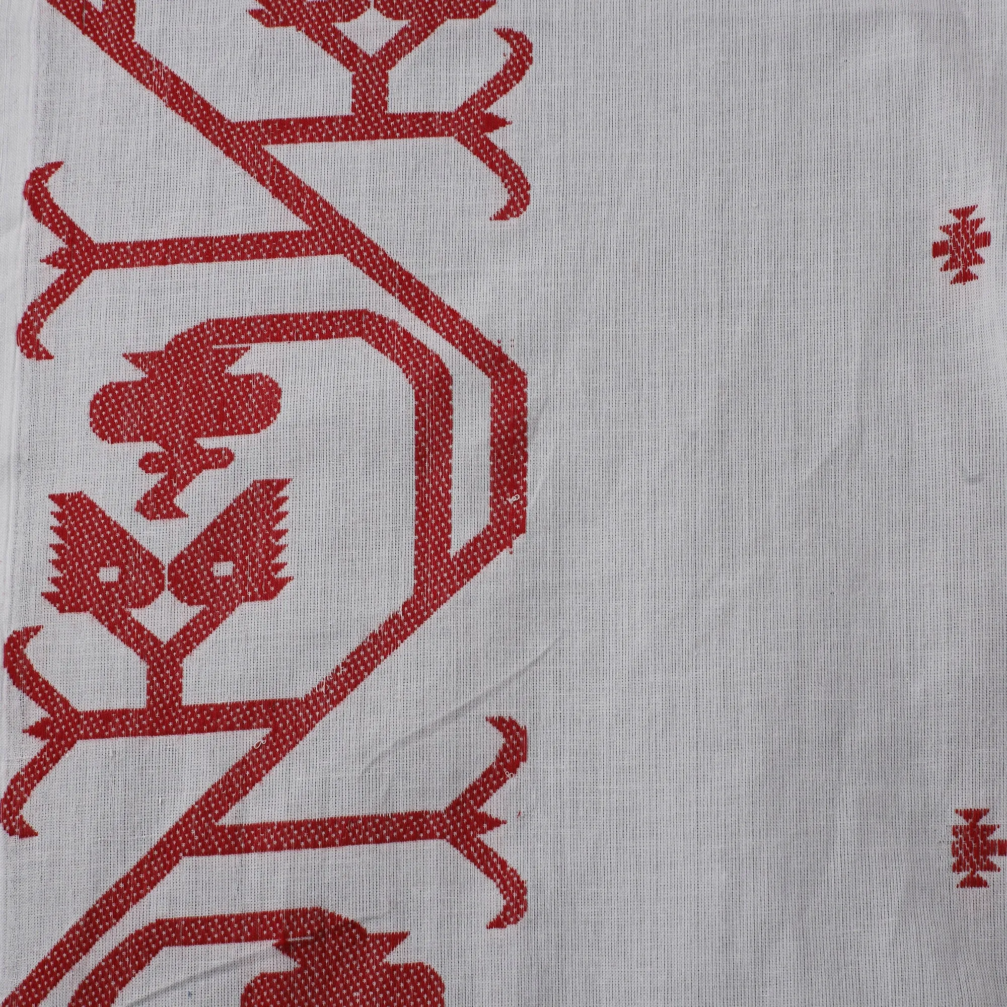 White - Prewashed Cotton Jacquard Fabric 52 sold by Itokri product image thumbnail 4