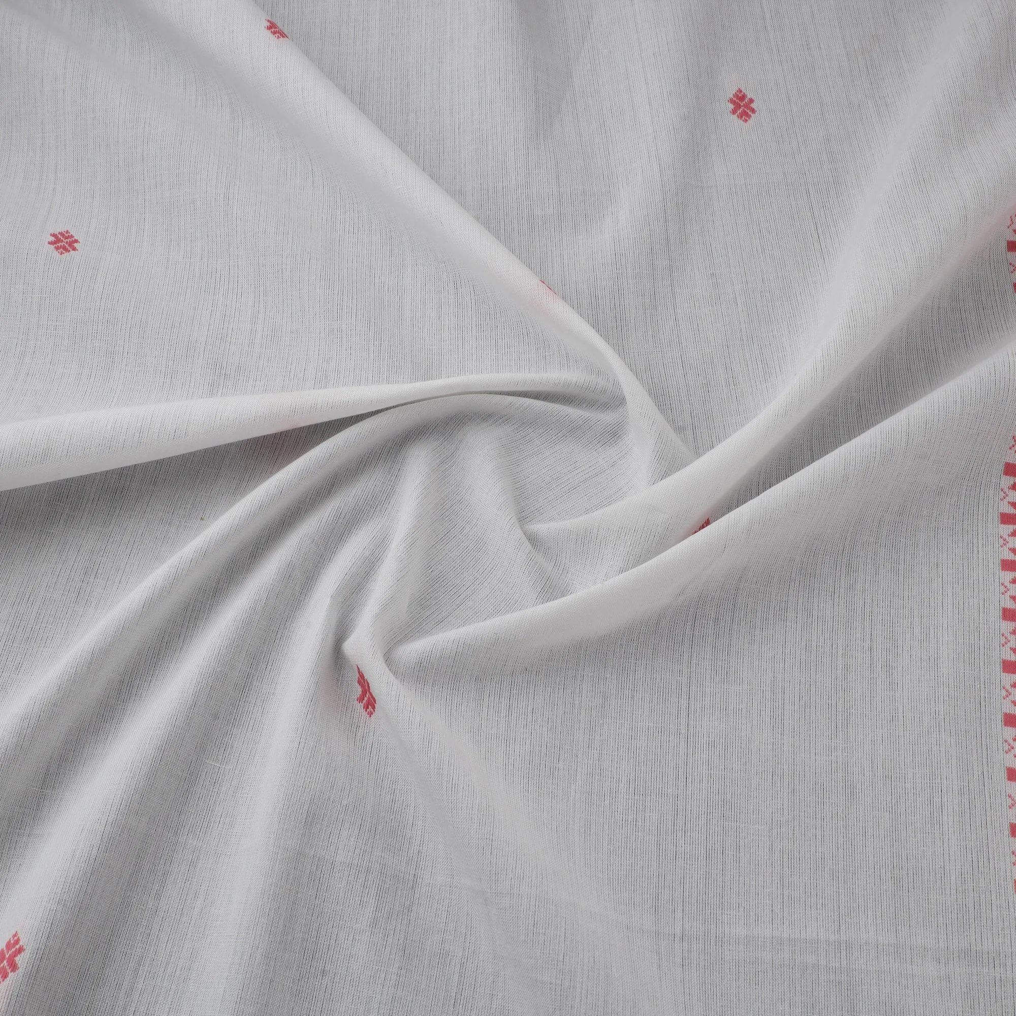 White - Prewashed Cotton Jacquard Fabric 50 sold by Itokri product image thumbnail 3