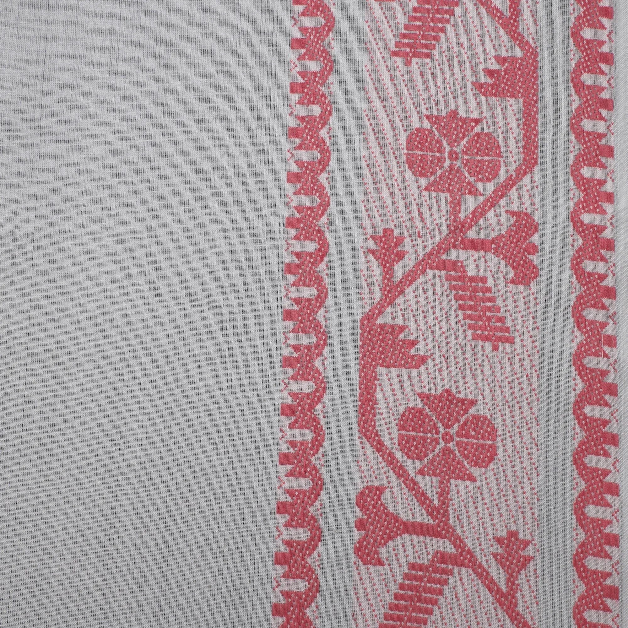 White - Prewashed Cotton Jacquard Fabric 50 sold by Itokri product image thumbnail 4