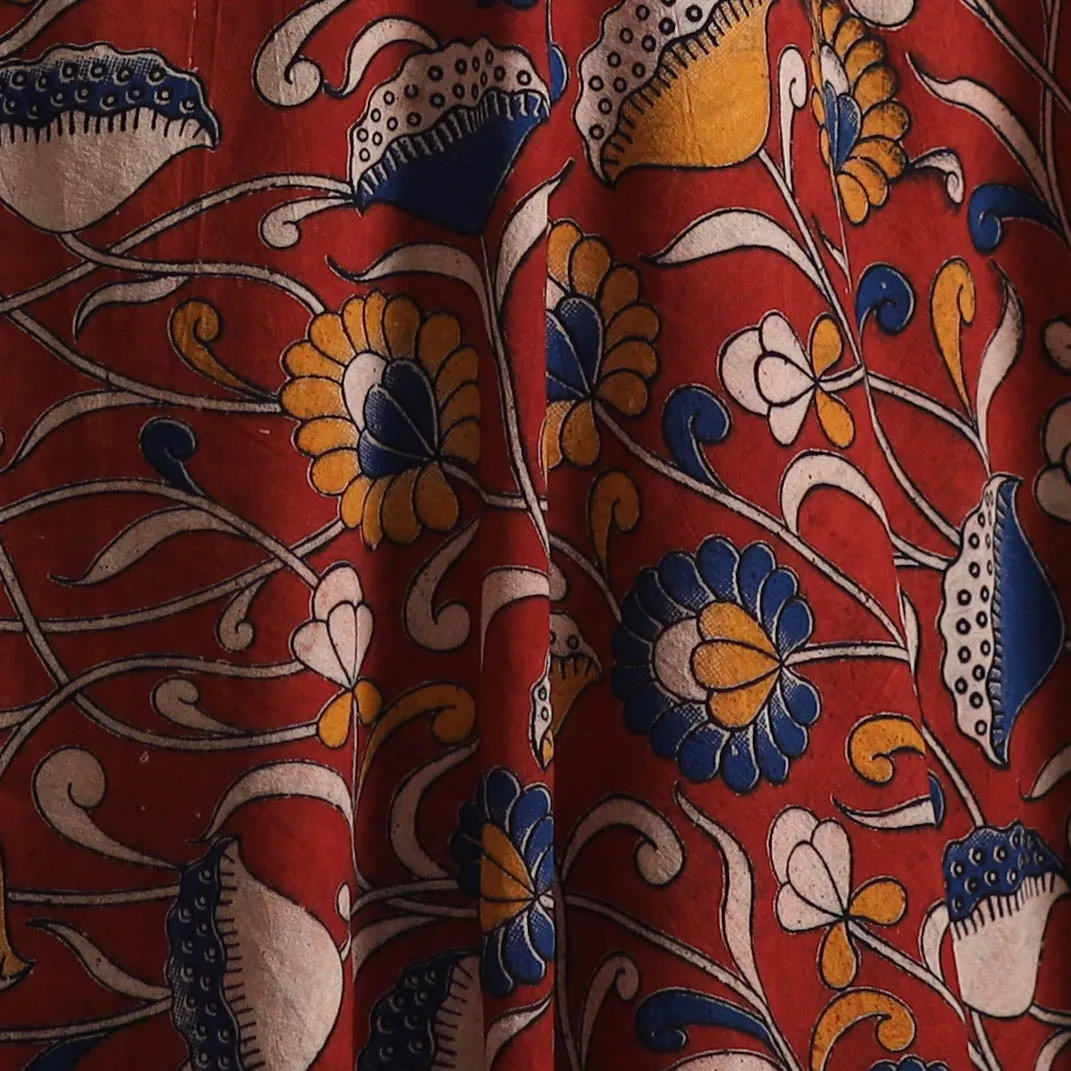 Red - Kalamkari Printed Cotton Fabric 30 sold by Itokri product image thumbnail 3