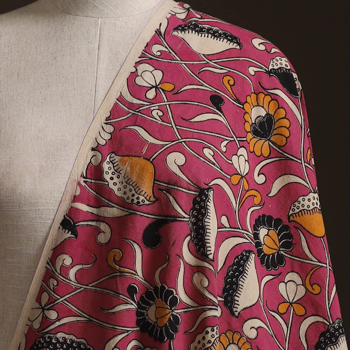Pink - Kalamkari Printed Cotton Fabric 27 sold by Itokri product image thumbnail 2