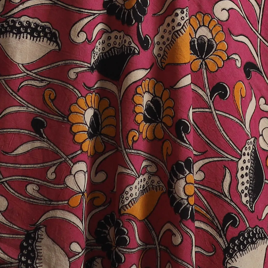 Pink - Kalamkari Printed Cotton Fabric 27 sold by Itokri product image thumbnail 3
