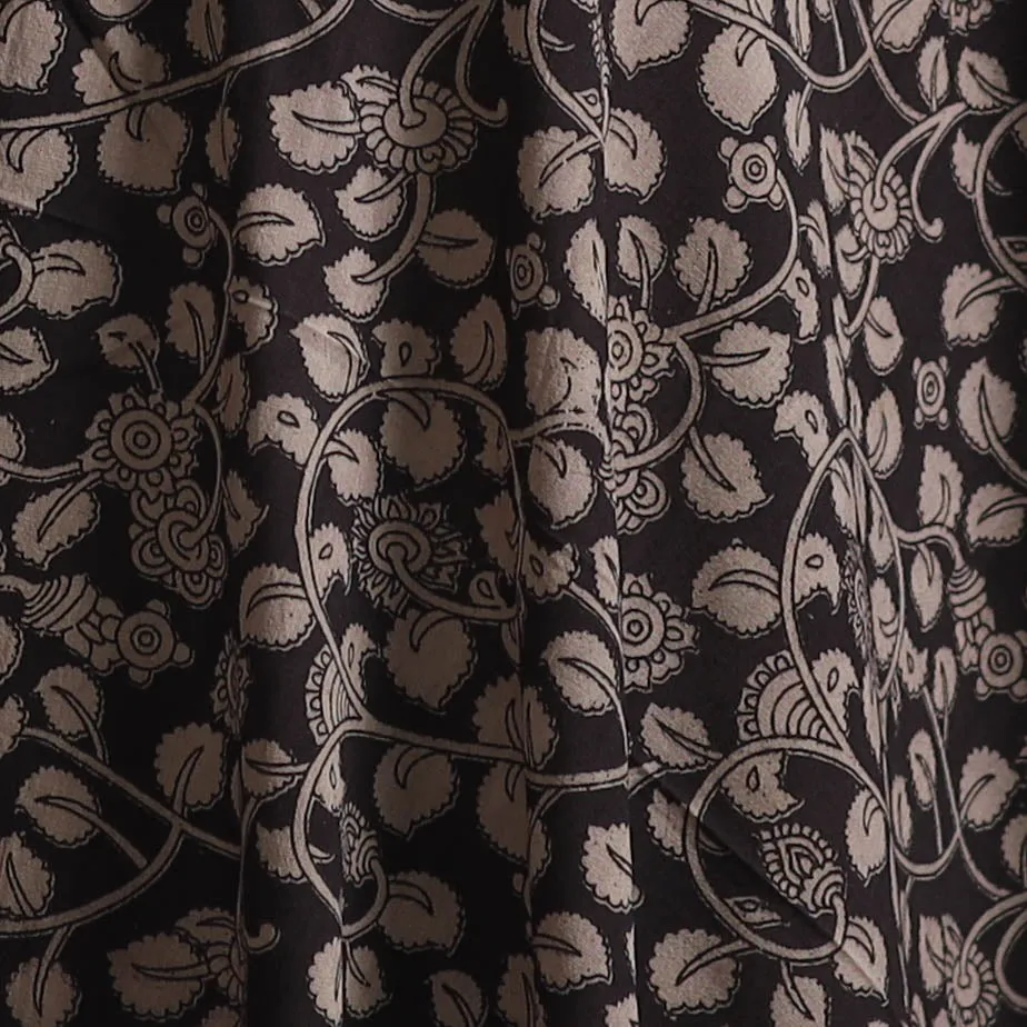 Black - Kalamkari Printed Cotton Fabric 15 sold by Itokri product image thumbnail 3