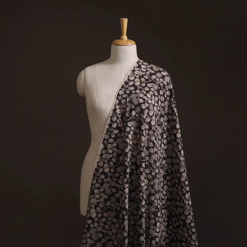 Black - Kalamkari Printed Cotton Fabric 15 made by Itokri