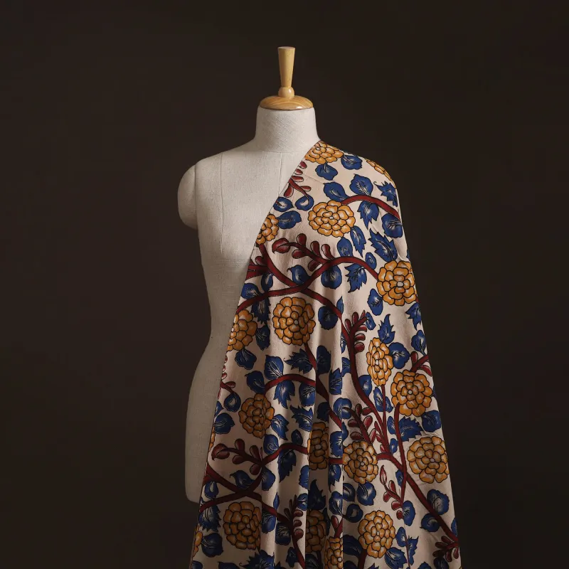 Multicolor - Kalamkari Printed Cotton Fabric 12 made by Itokri