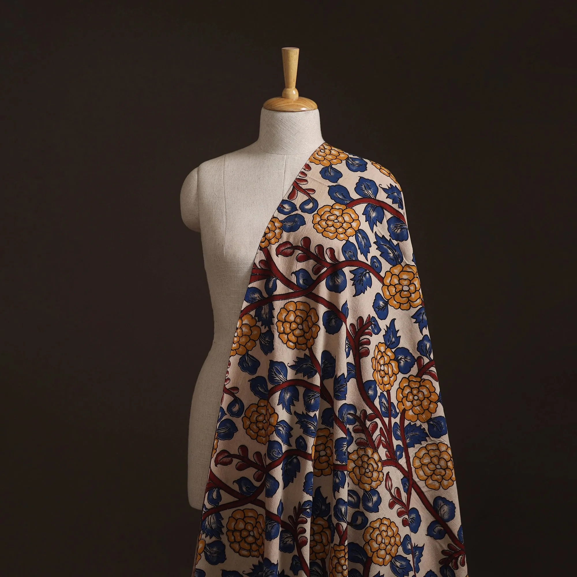 Multicolor - Kalamkari Printed Cotton Fabric 12 sold by Itokri