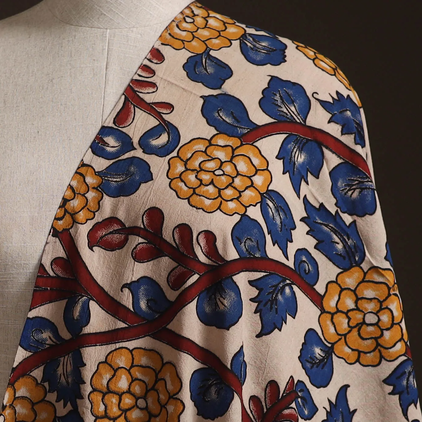 Multicolor - Kalamkari Printed Cotton Fabric 12 sold by Itokri product image thumbnail 2