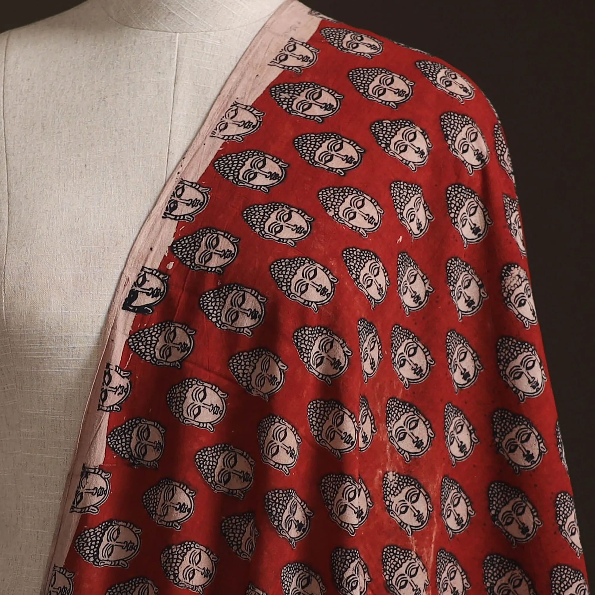 Red - Kalamkari Printed Cotton Fabric 11 sold by Itokri product image thumbnail 2