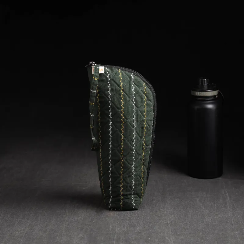Green - Handmade 1L Water Bottle Cover 50 made by Itokri