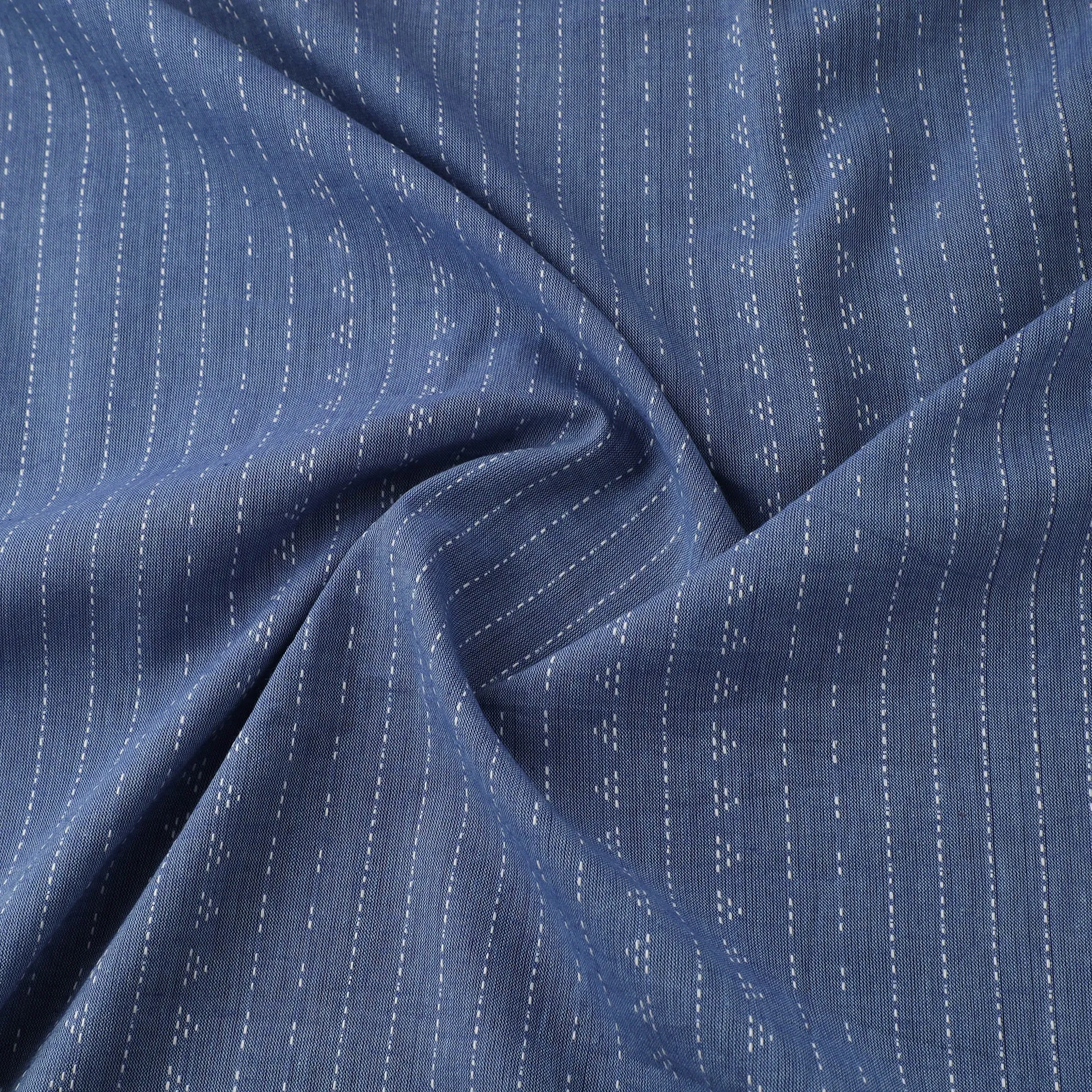 Blue - Prewashed Cotton Jacquard Fabric 36 sold by Itokri product image thumbnail 3
