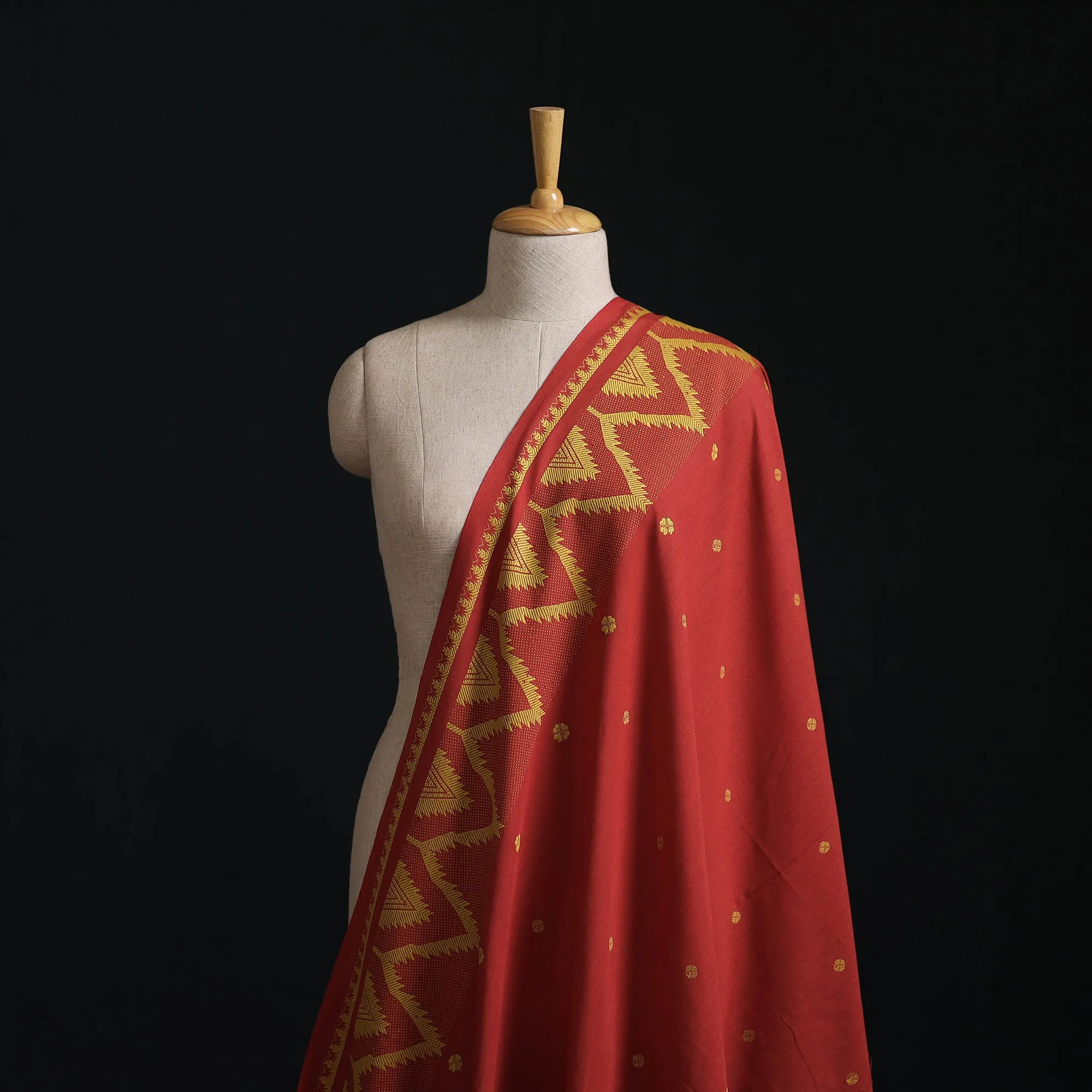 Red - Prewashed Cotton Jacquard Fabric 30 sold by Itokri
