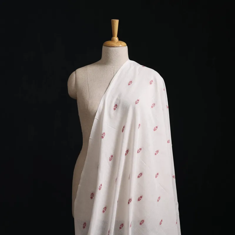 White - Prewashed Cotton Jacquard Fabric 18 made by Itokri