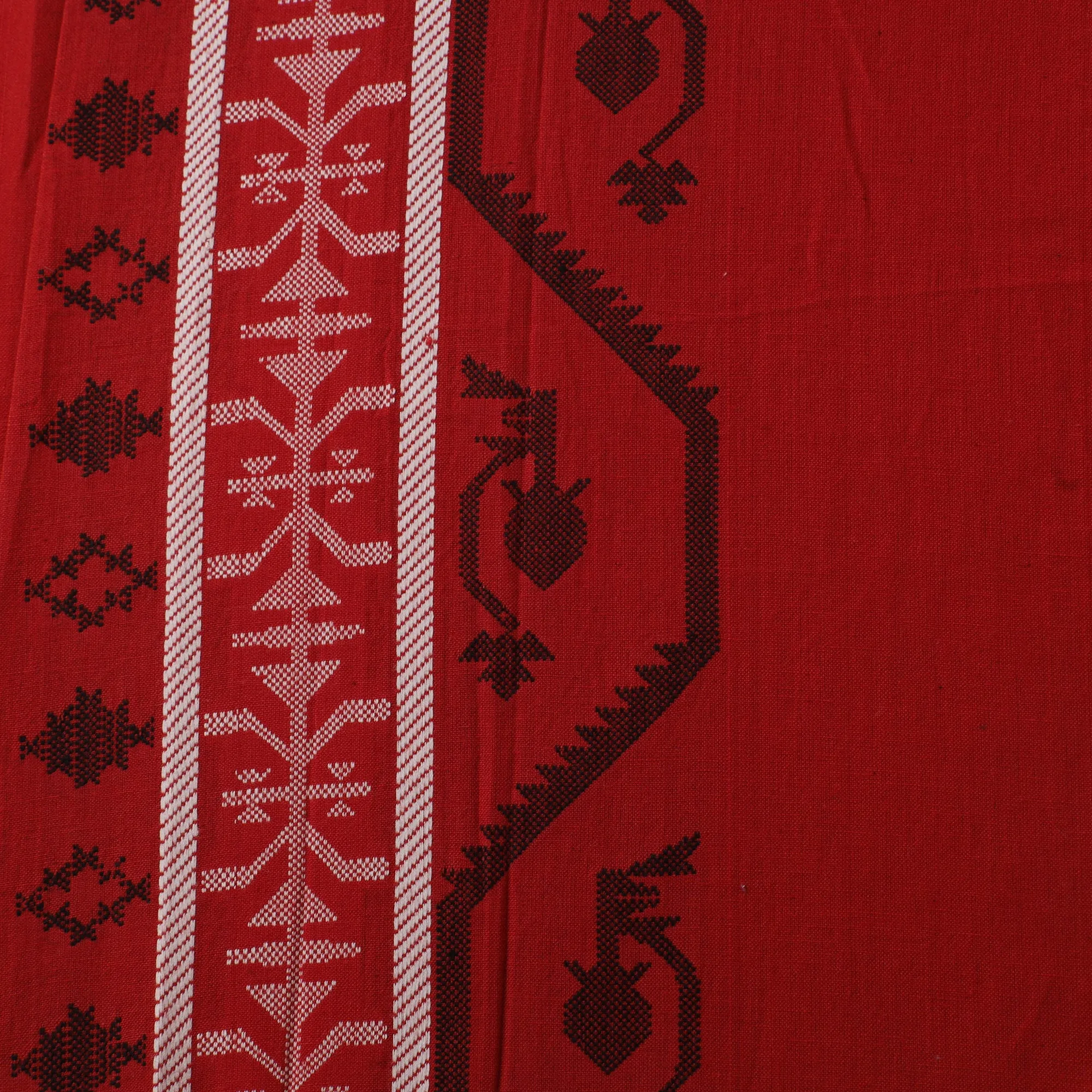 Red - Prewashed Cotton Jacquard Fabric 16 sold by Itokri product image thumbnail 4