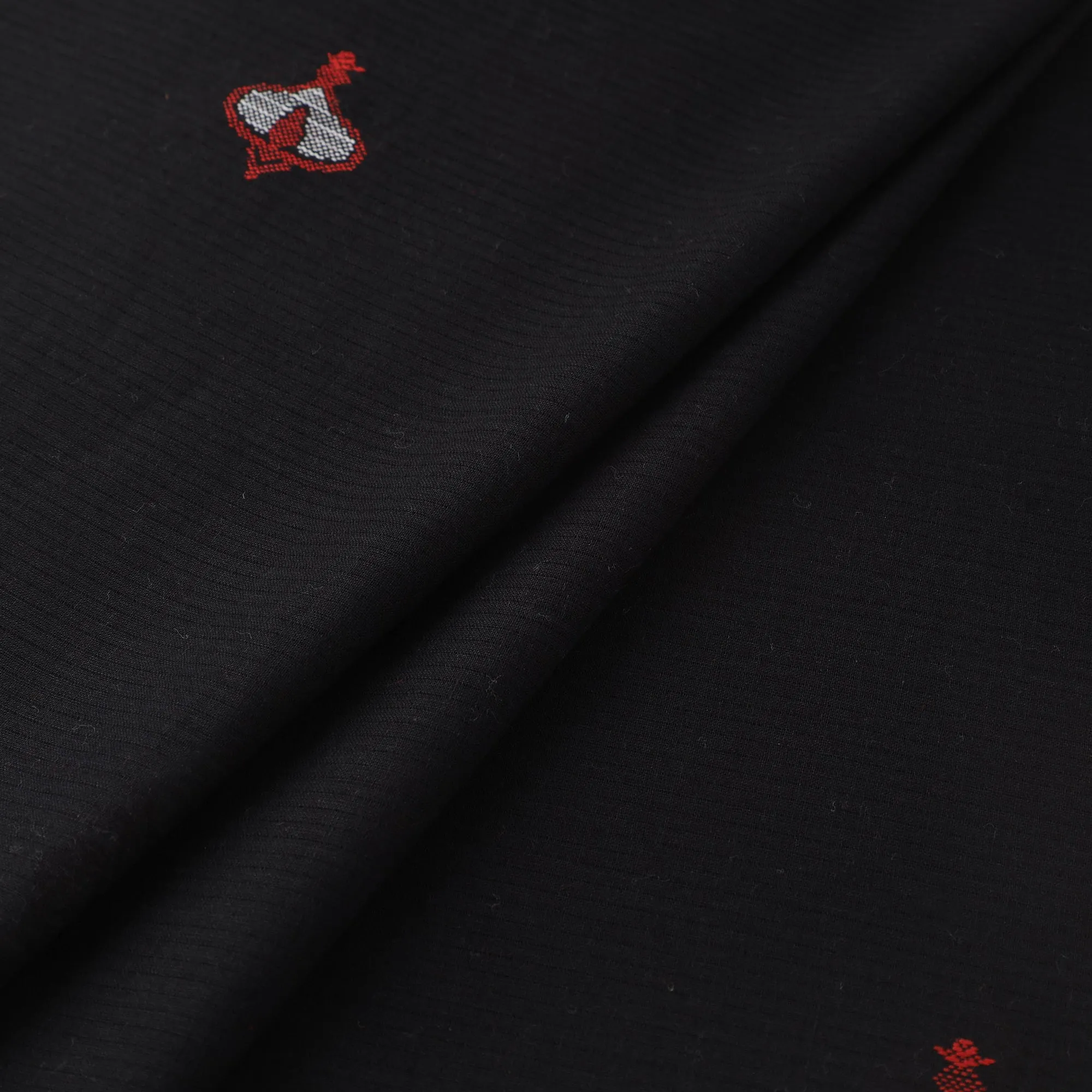 Black - Prewashed Cotton Jacquard Fabric 15 sold by Itokri product image thumbnail 2